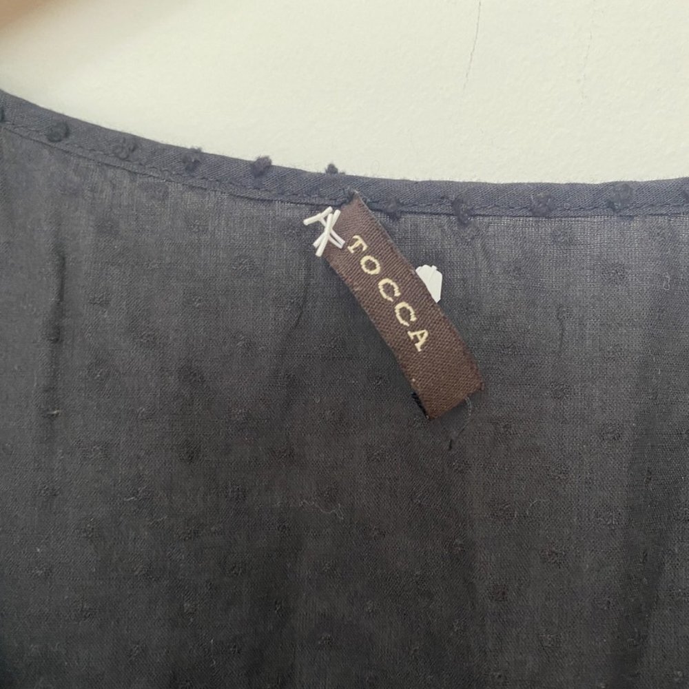 Tocca Black Ruffle Tank Blouse - Picture 3 of 4